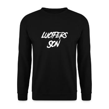 Goth Dad Lucifer's son - Unisex Sweatshirt - black - Front - Alina (178cm) & Michal (187cm)