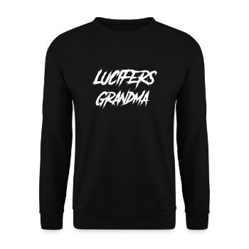 Goth Grandma Lucifer's Grandma - Unisex Sweatshirt - black - Front - Alina (178cm) & Michal (187cm)
