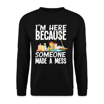 School caretaker cleaning cleansing power - Unisex Sweatshirt - black - Front - Alina (178cm) & Michal (187cm)