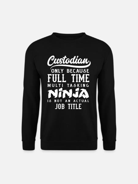 Schulhausmeister Ninja Jobbezeichnung - Unisex Pullover - Schwarz