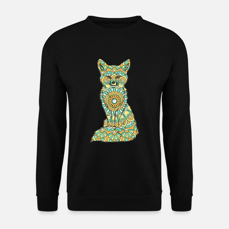 Mandala Fuchs Geometry Pattern - Unisex Sweatshirt - black