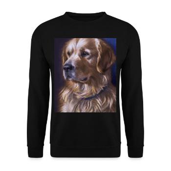 Golden Retriever Portrait Vincent Van Gogh Style - Unisex Sweatshirt - black - Front - Alina (178cm) & Michal (187cm)