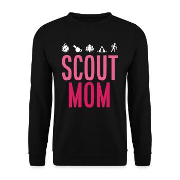 Pfadfinder Mama - Unisex Pullover - Schwarz - Vorne - Alina (178cm) & Michal (187cm)
