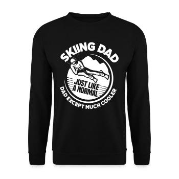 Ski Papa Vater - Unisex Pullover - Schwarz - Vorne - Alina (178cm) & Michal (187cm)
