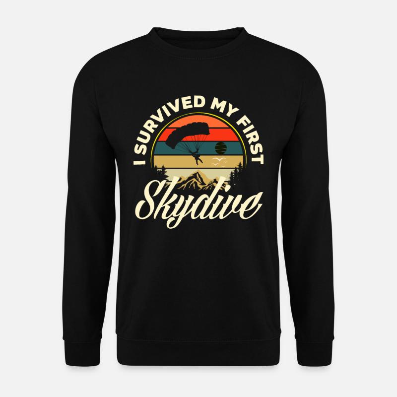 First Parachute Jump Skydiving - Unisex Sweatshirt - black