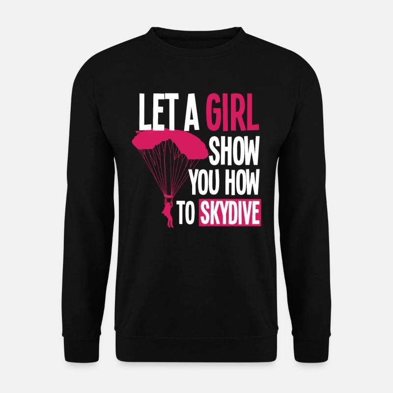Skydiving Girl Hobby Gift - Unisex Sweatshirt - black