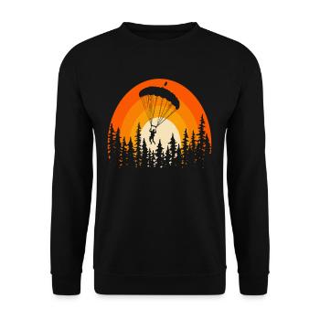 Parachutist - Unisex Sweatshirt - black - Front - Alina (178cm) & Michal (187cm)