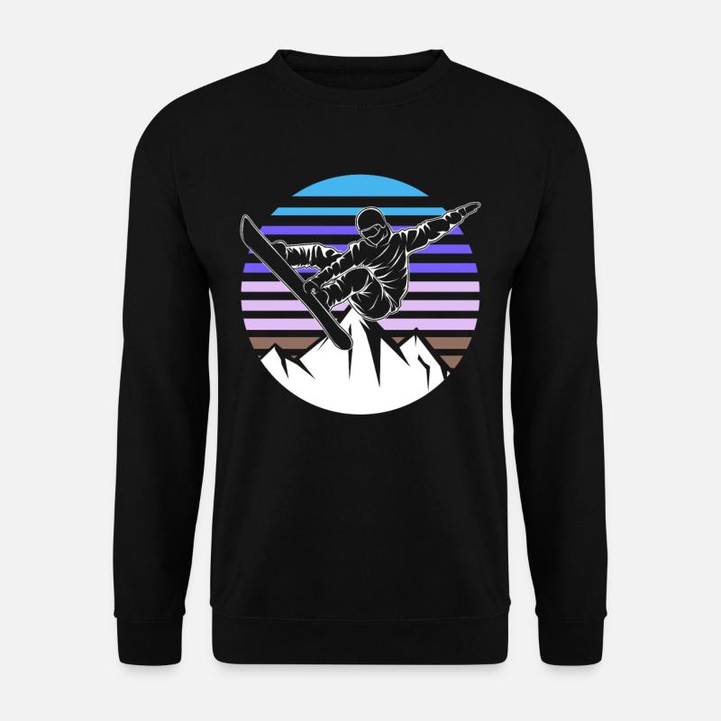 Snowboarder rétro - Sweat-shirt Unisexe - noir