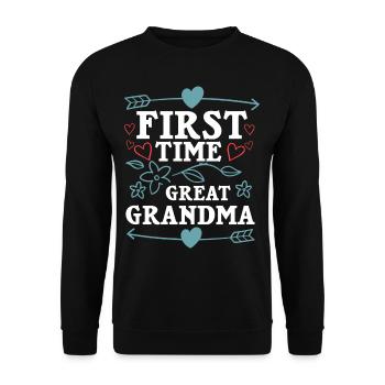Great-grandmother Grandma Great-grandparents Grandmother - Unisex Sweatshirt - black - Front - Alina (178cm) & Michal (187cm)