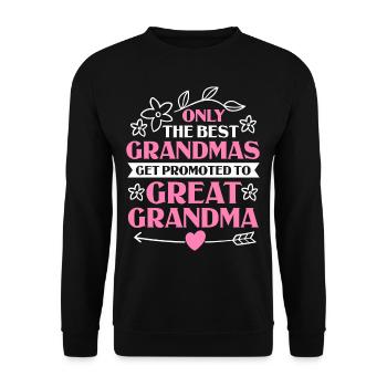 Great-grandmother Grandma Great-grandparents Grandmother - Unisex Sweatshirt - black - Front - Alina (178cm) & Michal (187cm)