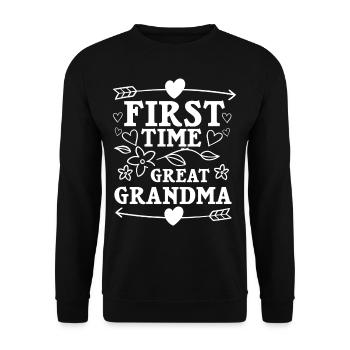 Great-grandmother Grandma Great-grandparents Grandmother - Unisex Sweatshirt - black - Front - Alina (178cm) & Michal (187cm)