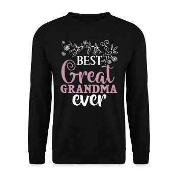 Great-grandmother Grandma Great-grandparents Grandmother - Unisex Sweatshirt - black - Front - Alina (178cm) & Michal (187cm)