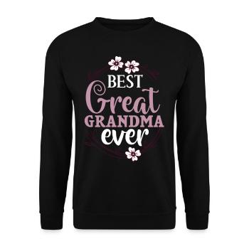 Great-grandmother Grandma Great-grandparents Grandmother - Unisex Sweatshirt - black - Front - Alina (178cm) & Michal (187cm)