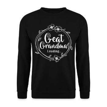 Great-grandmother Grandma Great-grandparents Grandmother - Unisex Sweatshirt - black - Front - Alina (178cm) & Michal (187cm)