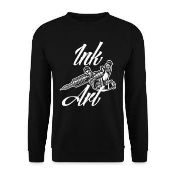 Tatouages Chats Animaux Tatoués - Sweat-shirt Unisexe - noir - Devant - Alina (178cm) & Michal (187cm)