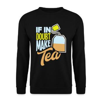 Tee Trinken Teetrinker Entspannen Entspannung - Unisex Pullover - Schwarz - Vorne - Alina (178cm) & Michal (187cm)