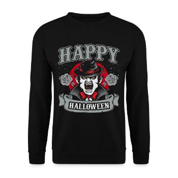 Joyeux Halloween Vampire Evil - Sweat-shirt Unisexe - noir - Devant - Alina (178cm) & Michal (187cm)