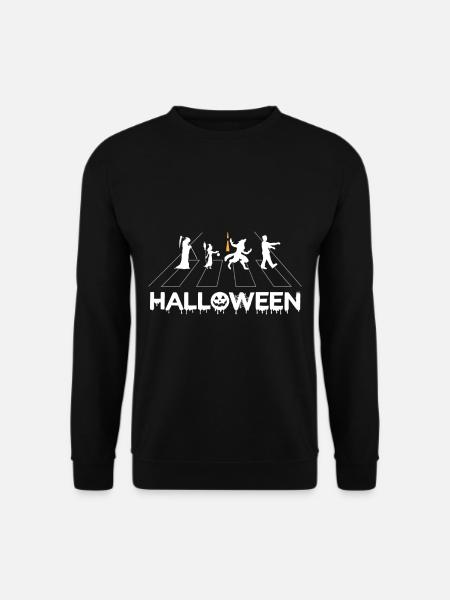 Halloween Creatures Zebra Stripes Funny - Unisex Sweatshirt - black