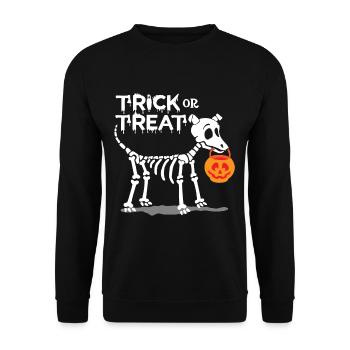 Trick or Treat Halloween Dog - Sweat-shirt Unisexe - noir - Devant - Alina (178cm) & Michal (187cm)