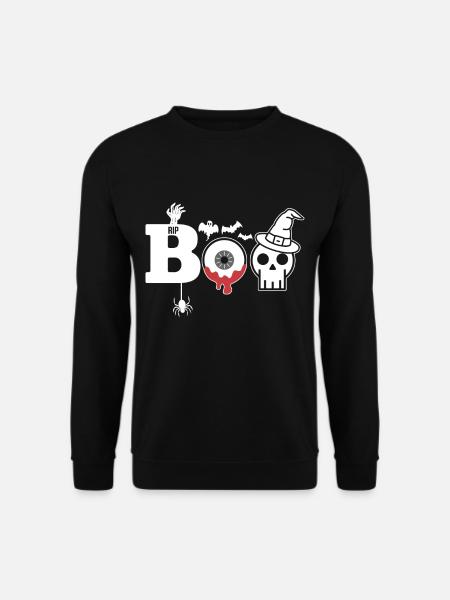 BOO Ghosts Scare Halloween - Unisex Sweatshirt - black