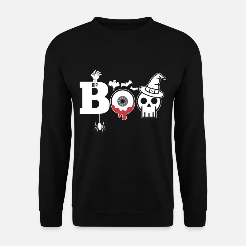 BOO Ghosts Scare Halloween - Unisex Sweatshirt - black