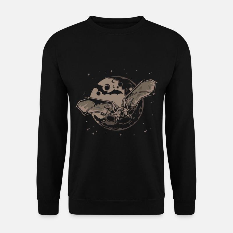 Bat Full Moon Halloween - Unisex Sweatshirt - black