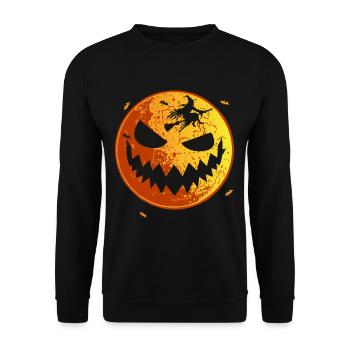 Sorcière volante de la lune qui rit - Sweat-shirt Unisexe - noir - Devant - Alina (178cm) & Michal (187cm)