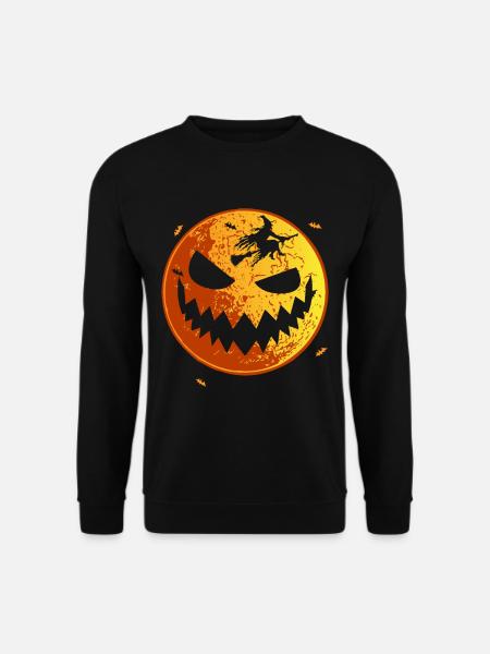 Laughing Moon Flying Witch - Unisex Sweatshirt - black