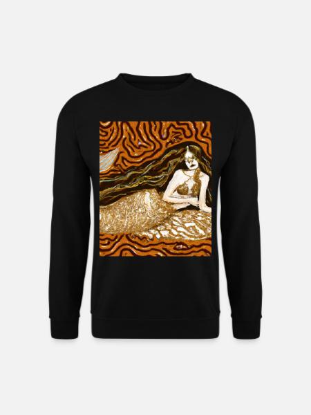 Mermaid Portrait Gustav Klimt Style - Unisex Sweatshirt - black
