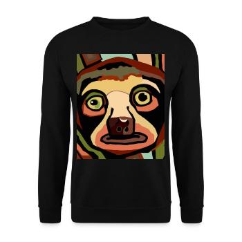 Portrait paresseux Drôle de cubisme - Sweat-shirt Unisexe - noir - Devant - Alina (178cm) & Michal (187cm)