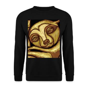 Portrait paresseux Drôle de cubisme Gustav Klimt - Sweat-shirt Unisexe - noir - Devant - Alina (178cm) & Michal (187cm)