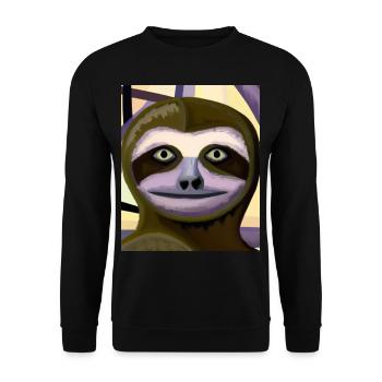 Portrait paresseux Drôle de cubisme - Sweat-shirt Unisexe - noir - Devant - Alina (178cm) & Michal (187cm)