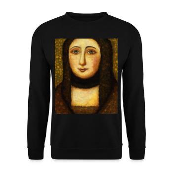 Portrait of a woman Gustav Klimt style - Unisex Sweatshirt - black - Front - Alina (178cm) & Michal (187cm)