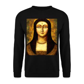 Portrait of a woman Gustav Klimt style - Unisex Sweatshirt - black - Front - Alina (178cm) & Michal (187cm)