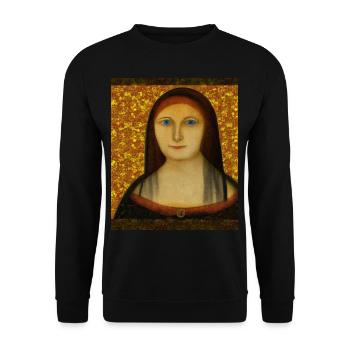 Gustav Klimt Style Portrait of a Woman - Unisex Sweatshirt - black - Front - Alina (178cm) & Michal (187cm)