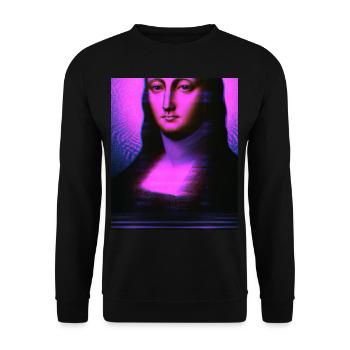 Vaporwave Aesthetic Portrait of a Woman - Unisex Sweatshirt - black - Front - Alina (178cm) & Michal (187cm)