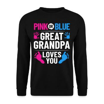 great-grandfather grandpa great-grandparents grandfather - Unisex Sweatshirt - black - Front - Alina (178cm) & Michal (187cm)