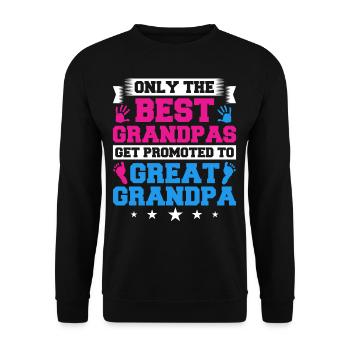 great-grandfather grandpa great-grandparents grandfather - Unisex Sweatshirt - black - Front - Alina (178cm) & Michal (187cm)