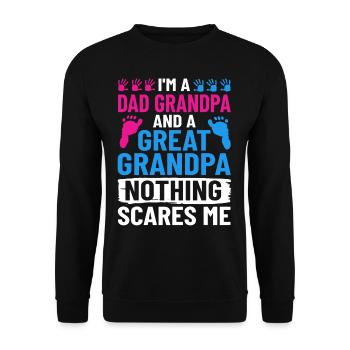 great-grandfather grandpa great-grandparents grandfather - Unisex Sweatshirt - black - Front - Alina (178cm) & Michal (187cm)