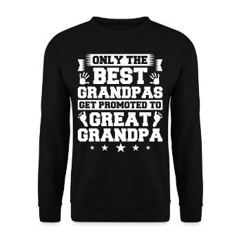 great-grandfather grandpa great-grandparents grandfather - Unisex Sweatshirt - black - Front - Alina (178cm) & Michal (187cm)