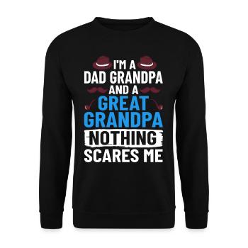 great-grandfather grandpa great-grandparents grandfather - Unisex Sweatshirt - black - Front - Alina (178cm) & Michal (187cm)