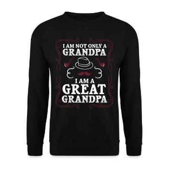 great-grandfather grandpa great-grandparents grandfather - Unisex Sweatshirt - black - Front - Alina (178cm) & Michal (187cm)