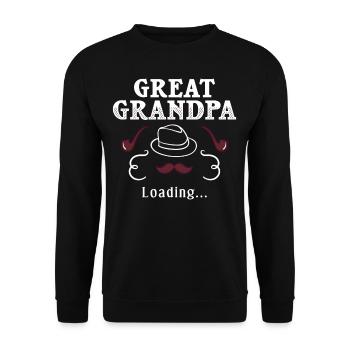 great-grandfather grandpa great-grandparents grandfather - Unisex Sweatshirt - black - Front - Alina (178cm) & Michal (187cm)