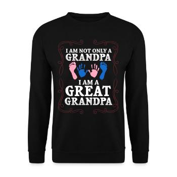 great-grandfather grandpa great-grandparents grandfather - Unisex Sweatshirt - black - Front - Alina (178cm) & Michal (187cm)