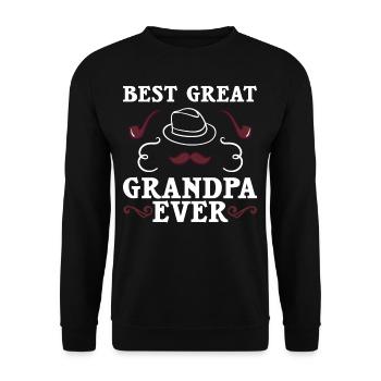 great-grandfather grandpa great-grandparents grandfather - Unisex Sweatshirt - black - Front - Alina (178cm) & Michal (187cm)