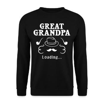 great-grandfather grandpa great-grandparents grandfather - Unisex Sweatshirt - black - Front - Alina (178cm) & Michal (187cm)