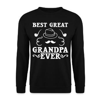 great-grandfather grandpa great-grandparents grandfather - Unisex Sweatshirt - black - Front - Alina (178cm) & Michal (187cm)