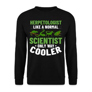 Herpetology Reptiles Herpetologist Lizards - Unisex Sweatshirt - black - Front - Alina (178cm) & Michal (187cm)