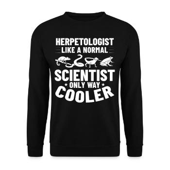 Herpetology Reptiles Herpetologist Lizards - Unisex Sweatshirt - black - Front - Alina (178cm) & Michal (187cm)