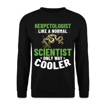 Herpetology Reptiles Herpetologist Lizards - Unisex Sweatshirt - black - Front - Alina (178cm) & Michal (187cm)